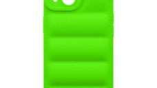 Husa de protectie telefon Puffy OBAL:ME pentru Apple iPhone 15, Poliuretan, Verde