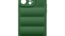 Husa de protectie telefon Puffy OBAL:ME pentru Apple iPhone 15 Pro Max, Poliuretan, Verde Inchis
