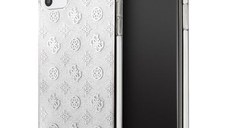 Husa Guess pentru Iphone 11 Pro, Model Glitter 4G Peony, Plastic TPU, GUHCN58TPESI, Argintiu