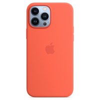 Husa telefon Apple pentru iPhone 13 Pro, MagSafe, Silicon, Nectarine - 1