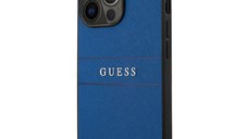 Husa telefon Guess pentru iPhone 13 Pro, Leather Saffiano, Plastic, Albastru