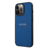 Husa telefon Guess pentru iPhone 13 Pro, Leather Saffiano, Plastic, Albastru - 1