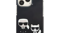 Husa telefon Karl Lagerfeld, Karl and Choupette pentru Apple iPhone 13 Pro, Negru