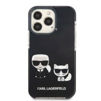 Husa telefon Karl Lagerfeld, Karl and Choupette pentru Apple iPhone 13 Pro, Negru - 1