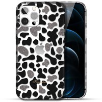 Husa telefon pentru Iphone 13 Pro, Kingxbar, Wild Series Cow, Plastic, Multicolor - 1