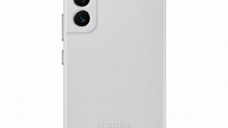 Husa telefon Samsung, Leather Cover pentru Samsung Galaxy S22, Light Gray