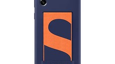 Husa telefon Samsung, Silicone Cover Strap pentru Samsung Galaxy S21 FE, Navy