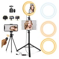 Lampa inelara pentru selfie si filmare Joyroom 10.2 inch, 2 buc, Negru - 1