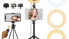 Lampa inelara pentru selfie si filmare Joyroom 10.2 inch, 2 buc, Negru