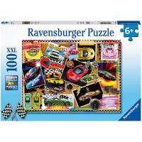 Puzzle, Ravensburger, Masini de curse, 100 piese, Multicolor - 1