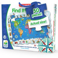 Puzzle si joc harta Lumii, The Learning Journey, Multicolor - 1