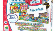 Set 2 Puzzle-uri, The Learning Journey, Trenul urias cu numere si litere-ENG, Multicolor