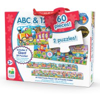 Set 2 Puzzle-uri, The Learning Journey, Trenul urias cu numere si litere-ENG, Multicolor - 1