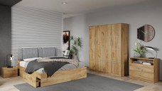 Set dormitor complet Stejar Adapto C05