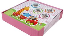 Album foto baby train personalizabil 50 file tip carte 200 poze format 10x15 culoare roz