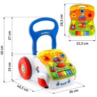 Antepremergator educational 2in1 Ricokids Walker Car Alb - 2