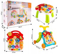 Antepremergator interactiv multifunctional 5 in 1, cu Pian, Sunete, Lumini, Labirint si angrenaje rotative, 48.5 x 37.5 x 51.5 cm - 4