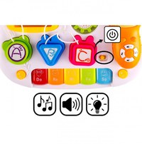 Antepremergator interactiv multifunctional 5 in 1, cu Pian, Sunete, Lumini, Labirint si angrenaje rotative, 48.5 x 37.5 x 51.5 cm - 11