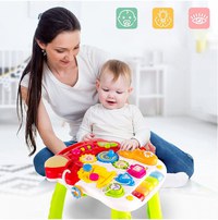 Antepremergator interactiv multifunctional 5 in 1, cu Pian, Sunete, Lumini, Labirint si angrenaje rotative, 48.5 x 37.5 x 51.5 cm - 12