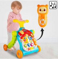 Antepremergator interactiv multifunctional 5 in 1, cu Pian, Sunete, Lumini, Labirint si angrenaje rotative, 48.5 x 37.5 x 51.5 cm - 13