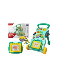 Antepremergator multifunctional pentru bebe cu centru de activitati turcoaz LeanToys - 2