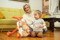 Antepremergator muzical 2in1 transformabil in masuta cu activitati Toyz Spark Grey - 1