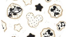 Aparatoare pentru patut Qmini, tip rulou, cu husa detasabila, lungime 180 cm, din bumbac, Mickey Mouse