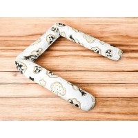 Aparatoare pentru patut Qmini, tip rulou, cu husa detasabila, lungime 180 cm, din bumbac, Mickey Mouse - 2