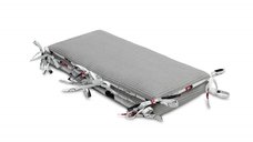 Aparatoare pentru patut Sensillo Waffle Mice Grey 180x30cm cu doua fete din bumbac, umplutura antialergica,prindere cu panglici