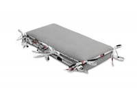 Aparatoare pentru patut Sensillo Waffle Mice Grey 180x30cm cu doua fete din bumbac, umplutura antialergica,prindere cu panglici - 1