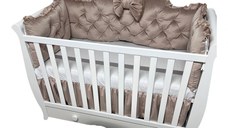 Aparatori matlasate din catifea Deseda Lux 120x60 cm bej