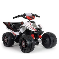 ATV electric pentru copii Injusa licenta Mercedes Alb Negru 12V cu pedala de acceleratie 2 ani+ - 4