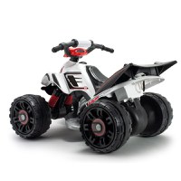 ATV electric pentru copii Injusa licenta Mercedes Alb Negru 12V cu pedala de acceleratie 2 ani+ - 1