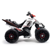 ATV electric pentru copii Injusa licenta Mercedes Alb Negru 12V cu pedala de acceleratie 2 ani+ - 2