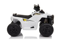 Atv electric pentru copii Nichiduta Racer X White 35W cu sunete pornire si muzica, suport picioare lat si roti rezistente - 2
