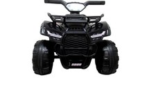 Atv electric pentru copii R-Sport J8AAA negru 35W cu tractiune spate, muzica, sunete si lumni