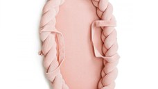 Babynest Roz pentru copii cu laterale impletite