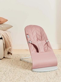 Balansoar BabyBjorn Bliss Dusty Pink din tesatura matlasata cu aspect delicat de petala - 1