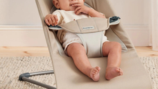 Balansoar Balance BabyBjorn Soft Khaki cu detalii Beige tesatura