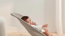Balansoar Balance Soft Grey BeigeWhite Mesh Baby Bjorn