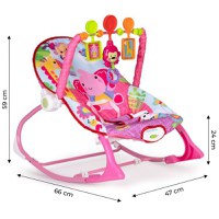 Balansoar cu vibratii 2 in 1 Ecotoys 8617 roz - 5