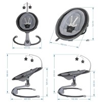Balansoar multifunctional Coccolle cu telecomanda Freya Anthracite - 11