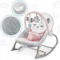 Balansoar multifunctional cu vibratii panda 3 jucarii Ricokids 7325 roz - 4