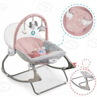 Balansoar multifunctional cu vibratii panda 3 jucarii Ricokids 7325 roz - 5