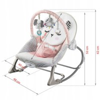 Balansoar multifunctional cu vibratii panda 3 jucarii Ricokids 7325 roz - 6