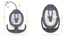 Balansoar si sezlong copii Lionelo Ralf 2 in 1 electric Gri Grafit