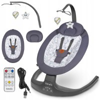 Balansoar si sezlong copii Lionelo Ralf 2 in 1 electric Gri Grafit - 5