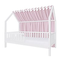 Baldachin lateral din muselina pentru pat tip casuta, Little Amy, Mov deschis, 180x155 cm - 2