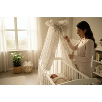 Baldachin pentru patut MimiNu Premium 210x145 cm Meadow - 1