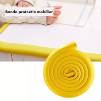 Banda protectie mobilier pentru copii Car Boy Safety Galben lamaie 90 cm din spuma 24x900x22x6 cm - 5